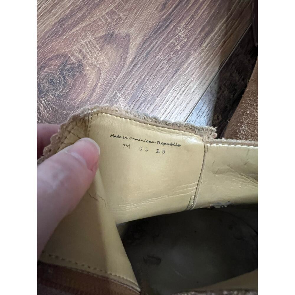 Jack Rogers Tan Beige Brown Suede Ankle Booties Sz 7 - Picture 7 of 11